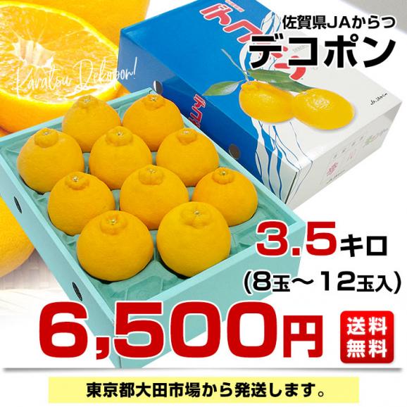 佐賀県産JAからつ デコポン 3.5キロ化粧箱（8玉から12玉入り） 産直だより 唐津 でこぽん 送料無料 柑橘 みかん オレンジ03