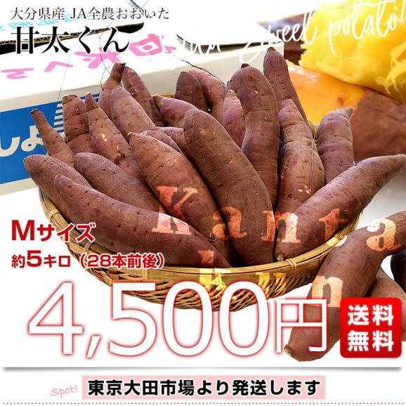 大分県産 JAおおいた 甘太くん Mサイズ 約5キロ（28本前後）送料無料 かんたくん サツマイモ 薩摩芋 甘藷 かんしょ 紅はるか べにはるか03