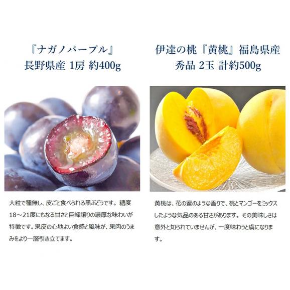 『ナガノパープルと、伊達の黄桃、二十世紀梨、おぜの紅りんご』 全4品 計約2kg 簡易包装 ※冷蔵 送料無料04
